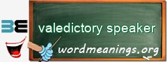 WordMeaning blackboard for valedictory speaker